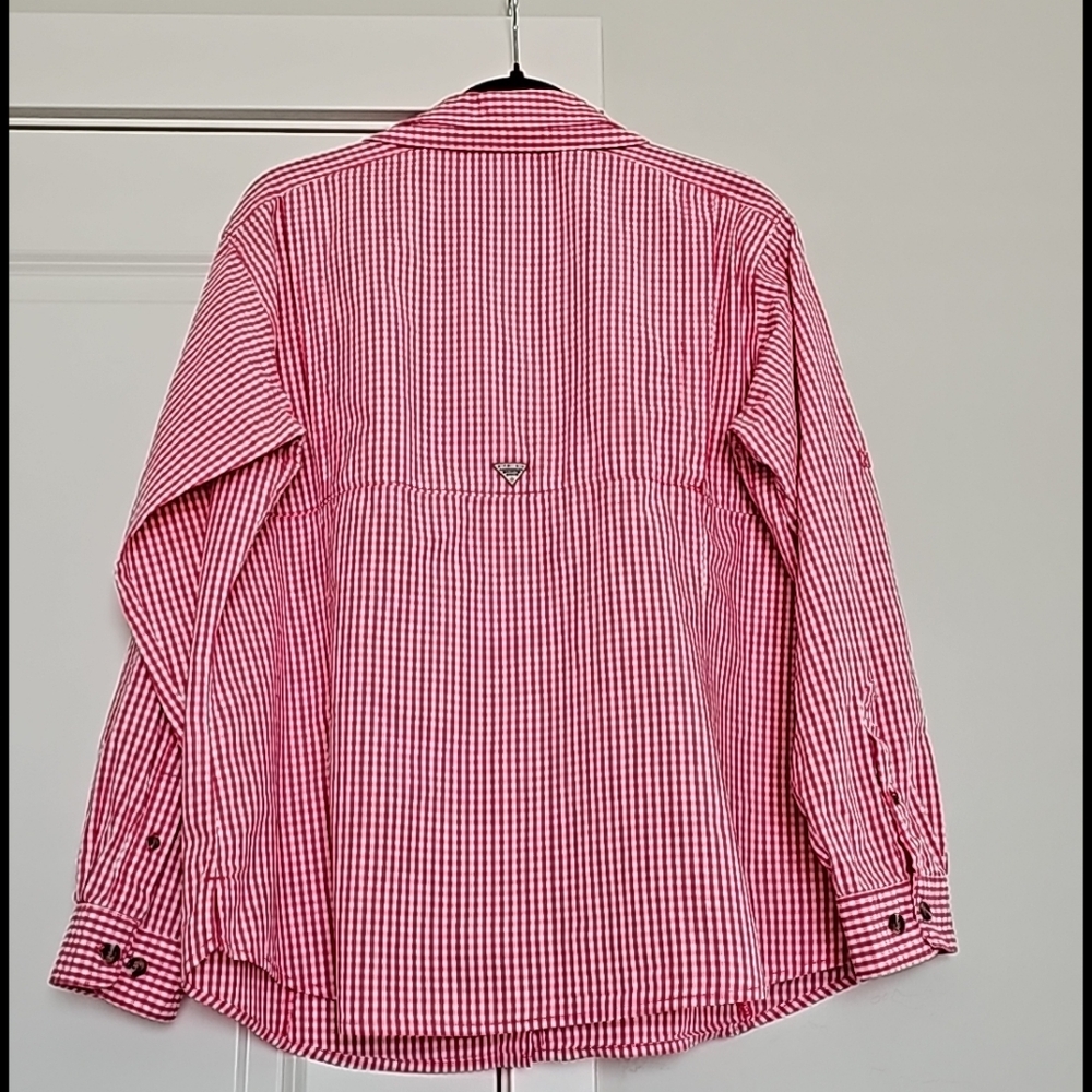 Columbia Pfg Red Checkered Button-Down Longsleeves - image 3